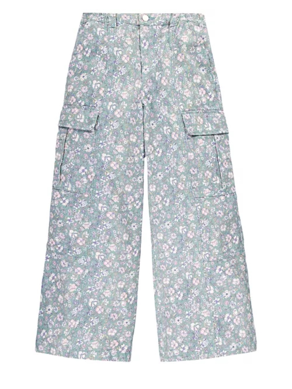Levi’s Big Girls Twill High-Rise Baggy Floral Cargo Pants | Size 10